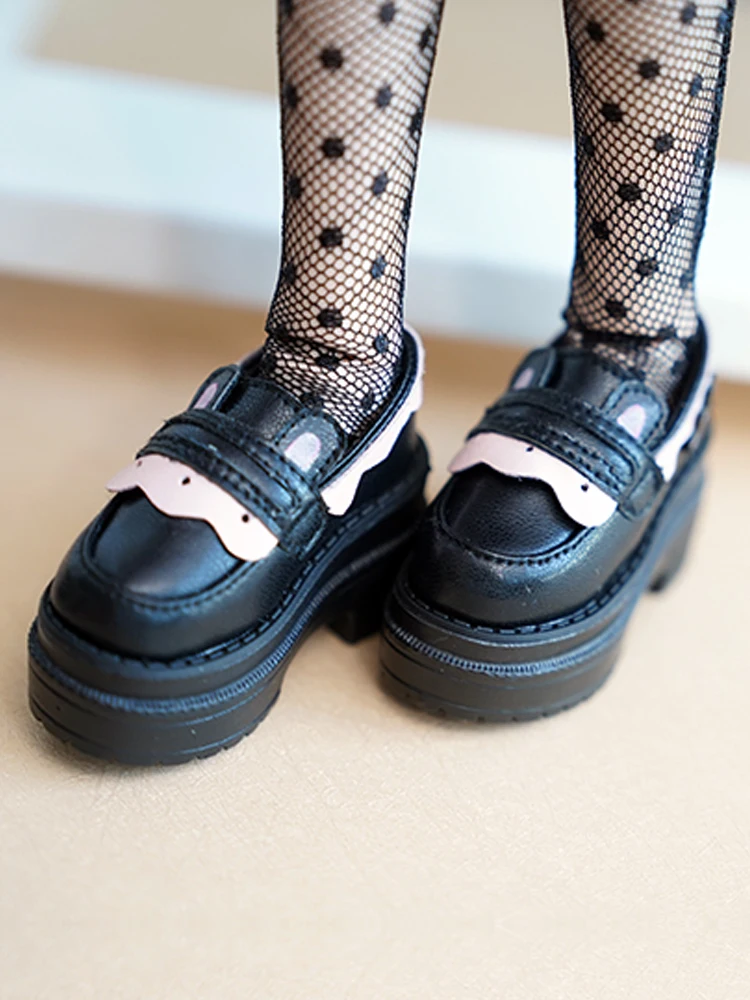 D09-P751 children handmade toy 1/4 dfh Doll BJD/SD doll shoes Cute Rabbit Ears Retro Thick Bottom  shoes 1pair