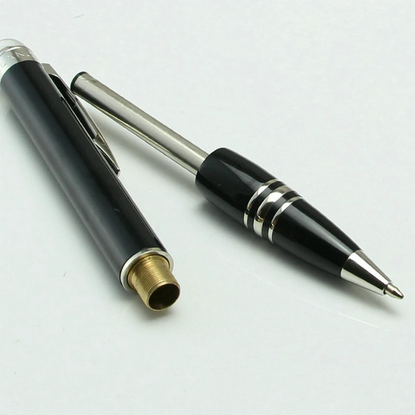 High Quality MB Monte Black Resin Ballpoint Pen Star Luxury Business Rollerball Pens Office Stationery NDL33966L