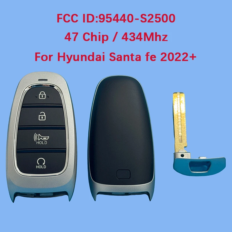 CN020240 Aftermarket 4 Button Smart Key Remote Auto Start 47 Chip 433Mhz FCC ID 95440-S2500 For Hyundai Santa fe 2022+
