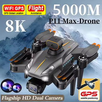 2025 New P11 Max Drone 5G GPS Professional Aerial Photography 8K HD Dual Camera Obstacle Avoidanc Brushless Toy Quadrotor 5000M