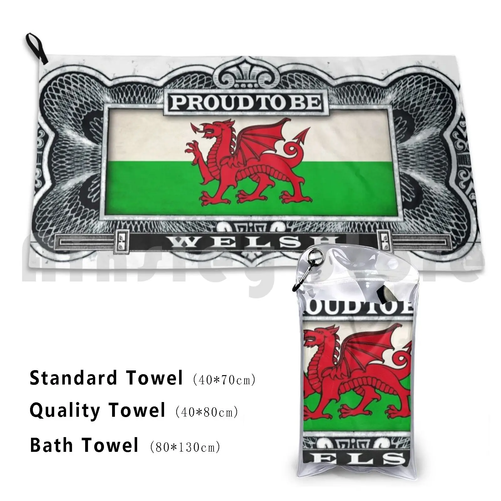 Towel Proud To Be Welsh Hat Heritage Wales Welsh Pride Flag Of Wales Welsh Flag Cymru Dragon Dragon