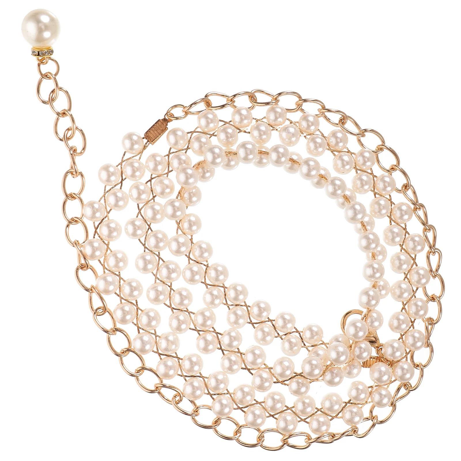 Corrente de cintura de pérola para mulheres elegante vestido cinto festa de casamento decorativo corpo jóias cinto de pérola para vestido cintura