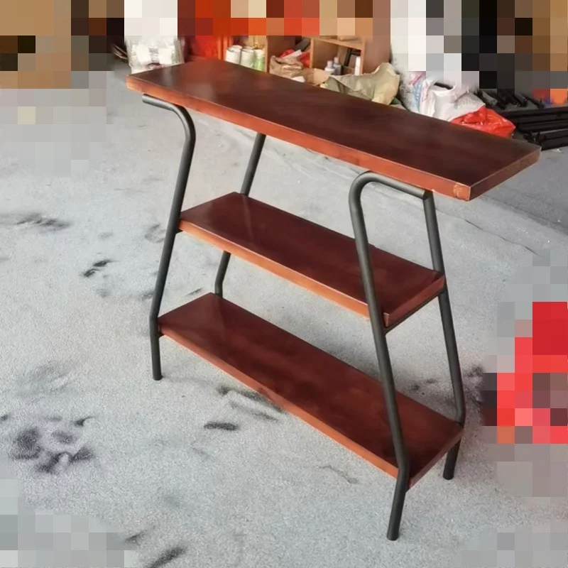 

Vintage Wooden Entryway Table -Rustic Designer Hall Table Distressed Finish Multi-Functional Farmhouse Style Sturdy Construction