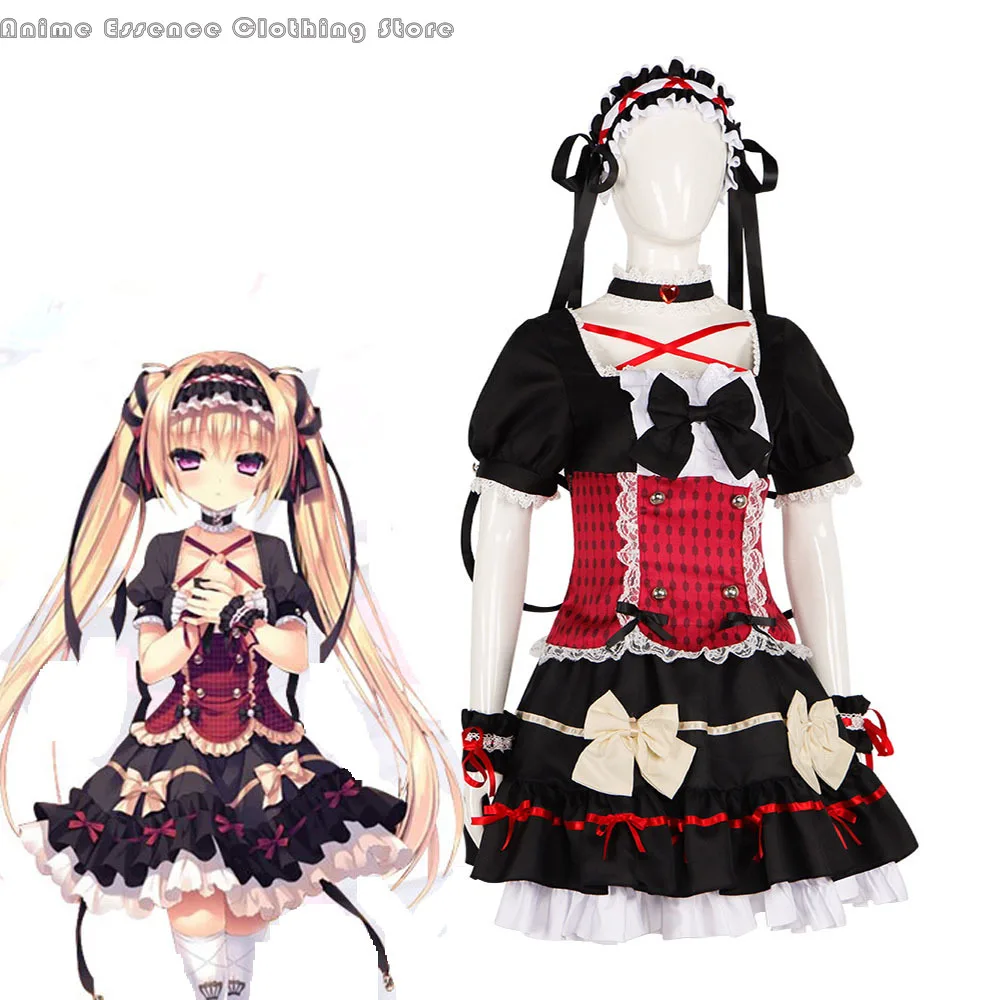 Horror Game Mia Cosplay Costume Galgame Lolita Maid Headwear Halloween Party Gothic Clothes Hatred To Death in The House