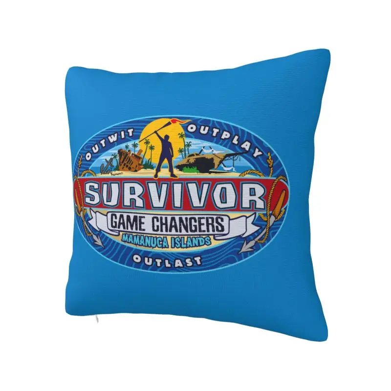 Adventure Game TV Show Survivor Cushion Cover 60x60 cm Polyester  Throw Pillow Case For Sofa Car Seat Home Decoration Pillowcase