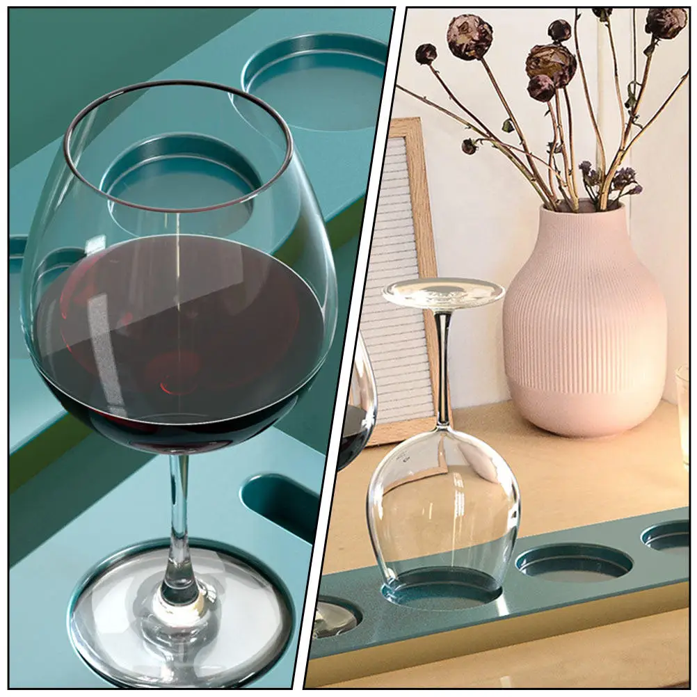 

Epoxy Resin Wine Glass Holder Mold Smooth Interior Easy Release for DIY Crafts Cup Pad Tray Silicone Mould for Decorations