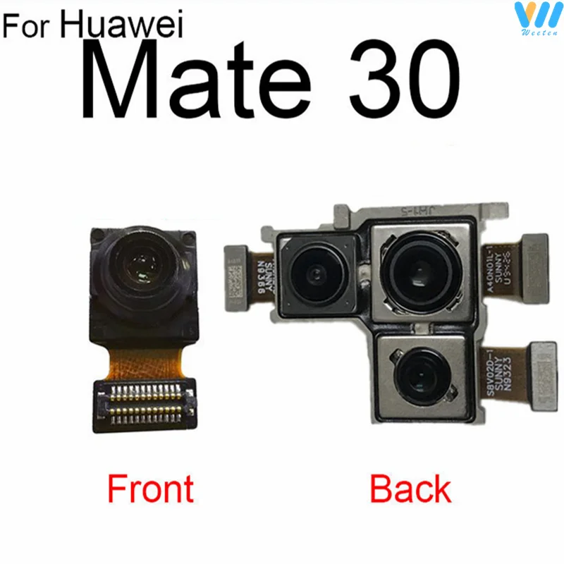 Caméra avant et arrière pour Huawei Mate 30, 30Lite, Mate 30Pro, 4G, 5G, face à l'avant, petite caméra principale, grande caméra, pièces de câble flexibles