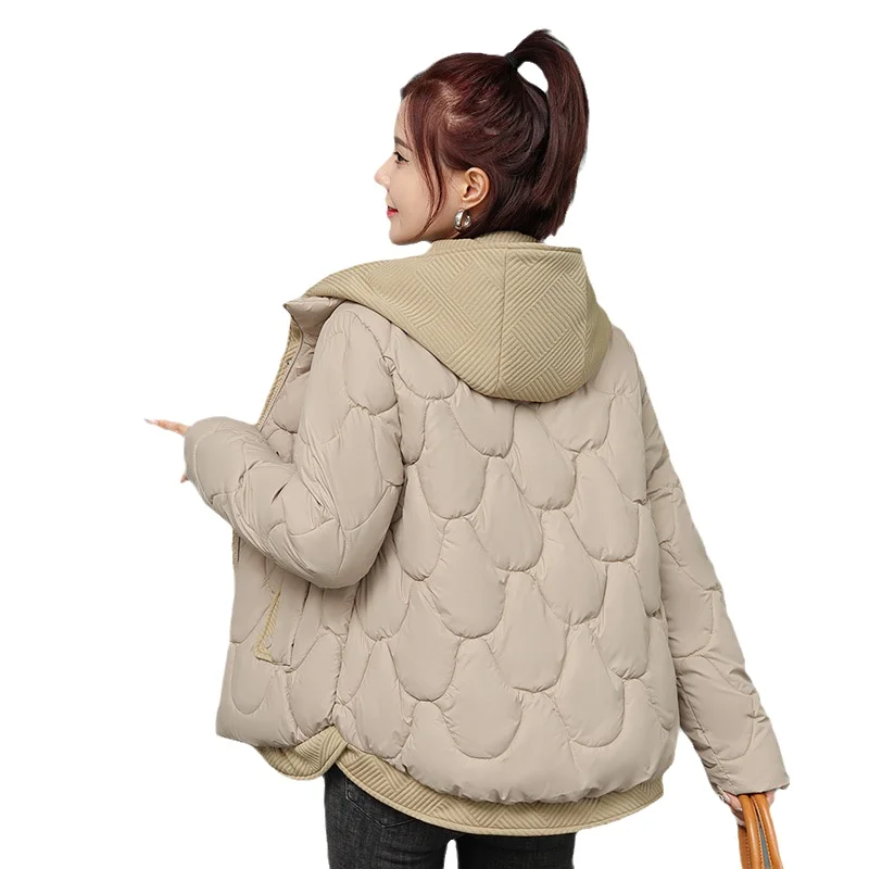 2023 Winter Coat Women Parkas Down Cotton Cotton-padded Jacket Puffer Jacket Hooded Jacket Korean High-end Long Sleeve Outerwear