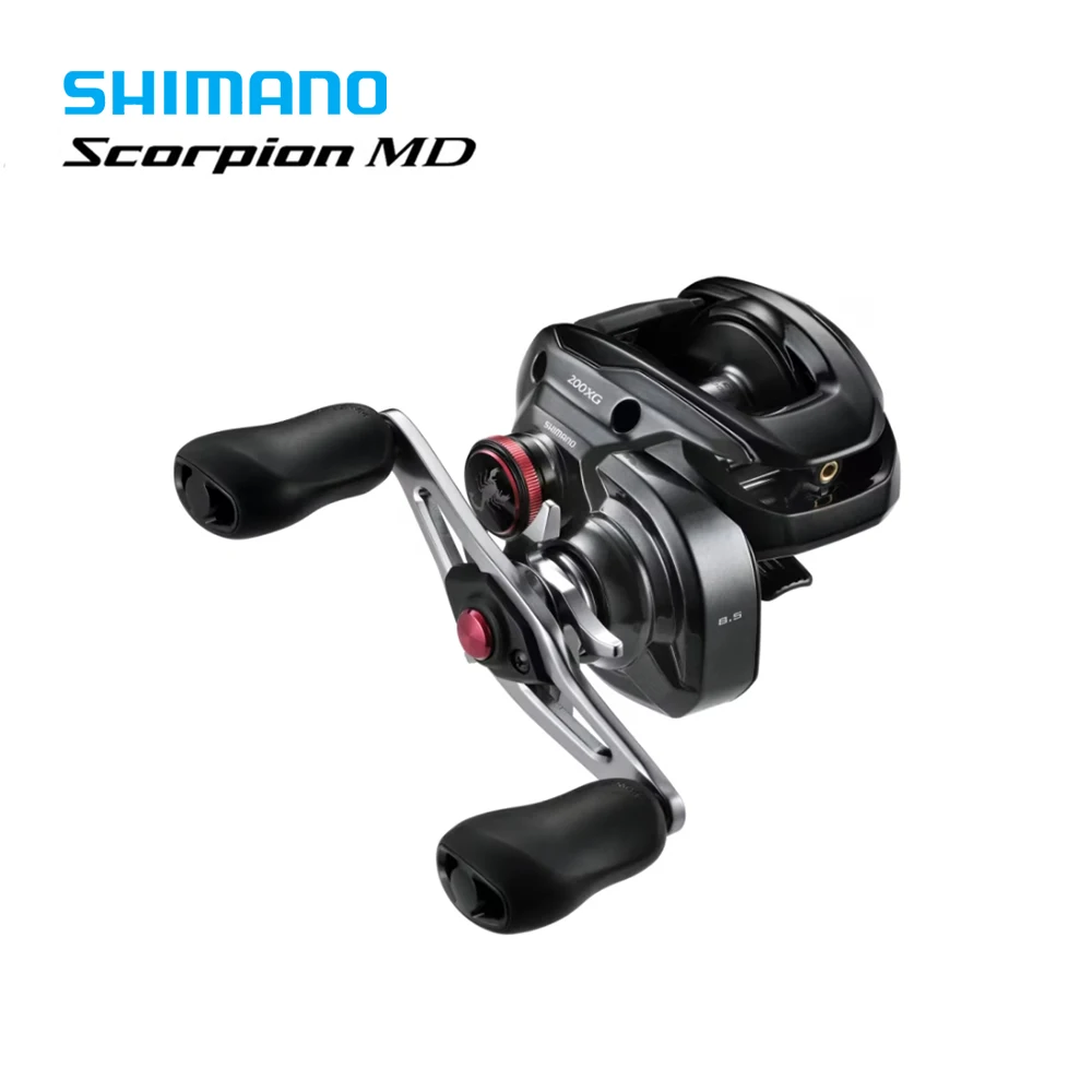 

Shimano Original 2024 SCORPION MD 200 Series Saltwater Baitcasting Fishing Reel Gear Ratio 7.4/8.5:1 7/1 BB Max Drag 5.5/6kg