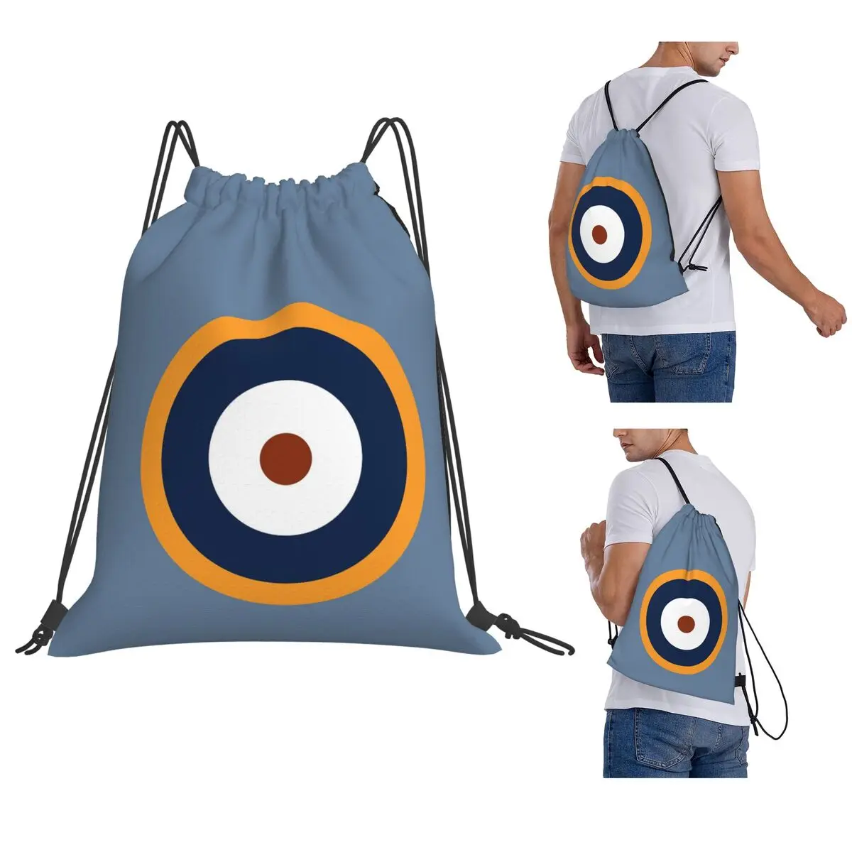 The RAF Roundel Version Used During World War 2 Backpacks Fashion Drawstring Bags Shoes Bag Book Bags for Travel Students