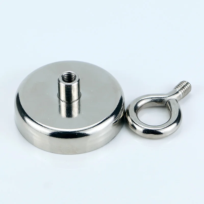 Super Strong Neodymium Fishing Magnet Hook N52 Heavy Duty Rare Earth Magnet with Countersunk Hole Eyebolt Salvage Magnet