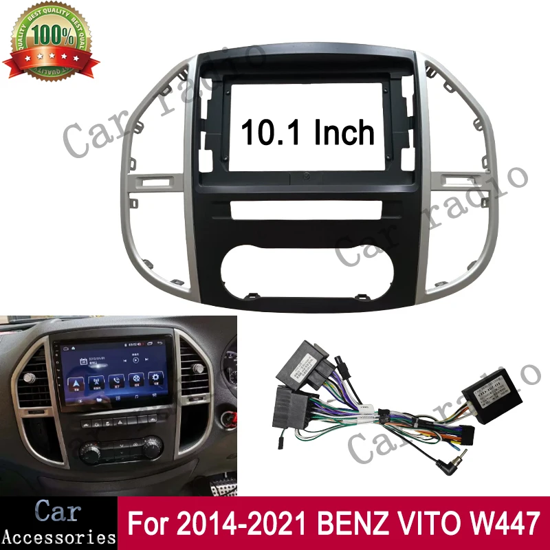 

10.1 Inch For 2014-2021 BENZ VITO W447 Frame Car Radio Android Stereo Frame Player 2Din Head Unit Fascia Panel Dash Board Cover