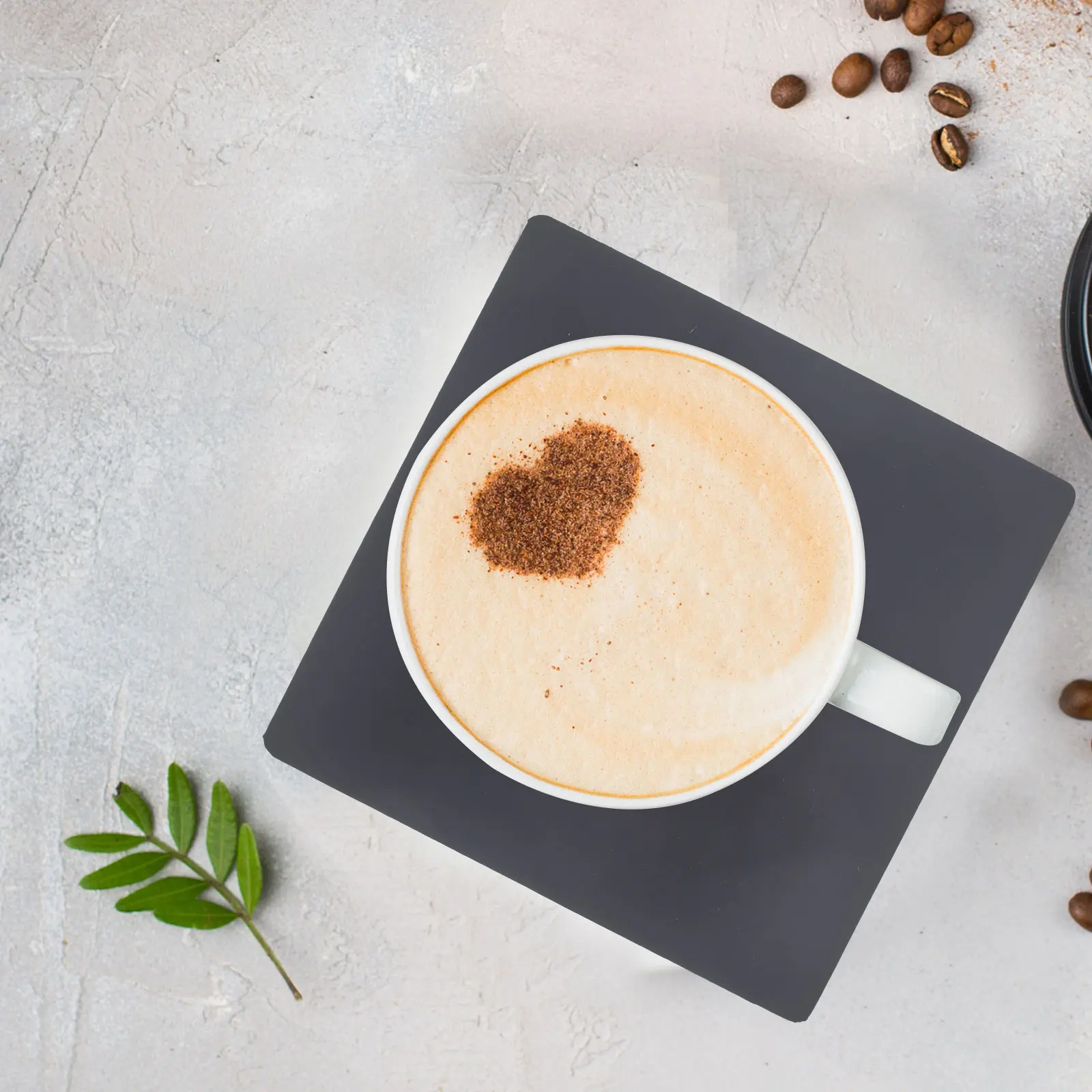 

4 Pcs Coaster Set Square Cup Mats Heat-resistant Silicone Mug Pad Non-skid Decorative Kitchen Supplies Table Protector Easy