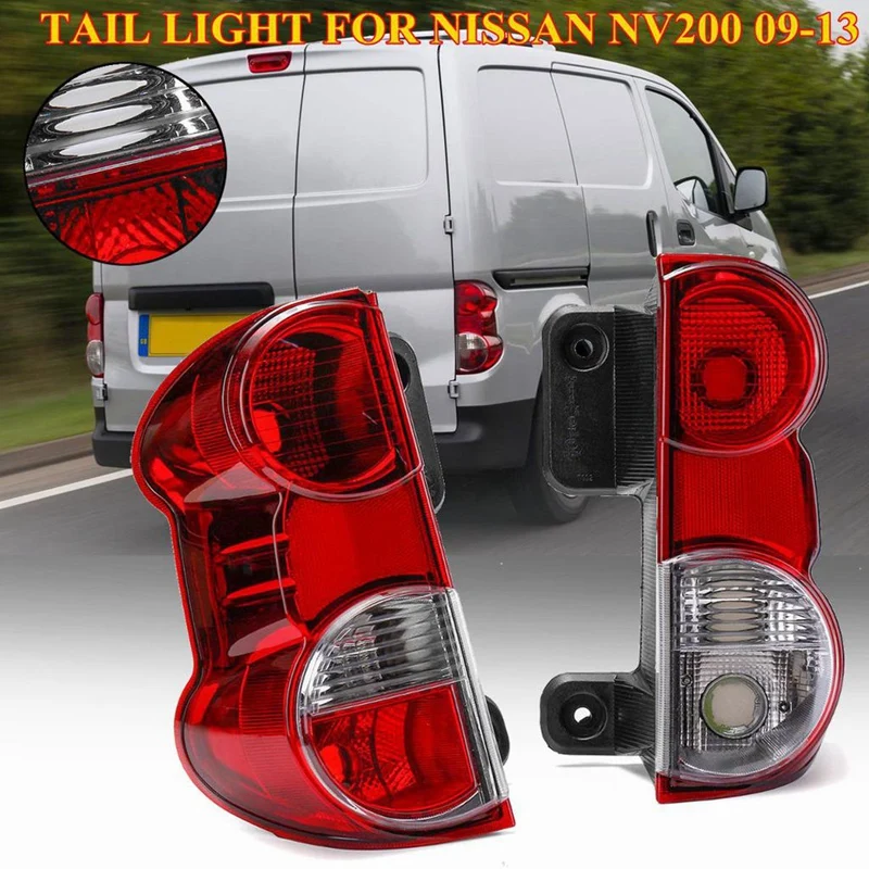 NEW-2Pcs Rear Tail Light For NISSAN NV200 26550-JX00A 26555-JX31A Taillights Rear Brake Lights Warning Lights