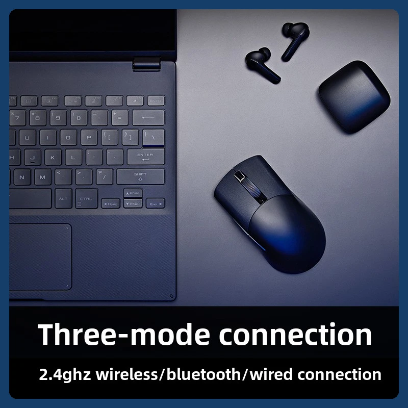 Wireless RGB Gaming Mouse - 36000 DPI Adjustable 2.4G  Triple Mode Macro Customization Ergonomic Design for PC Esports