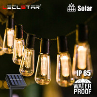 Solar Garden Light Christmas Garland LED String Fairy Lights Outdoor Lamps Bulb Waterproof Xmas Tree Party Halloween Patio Decor