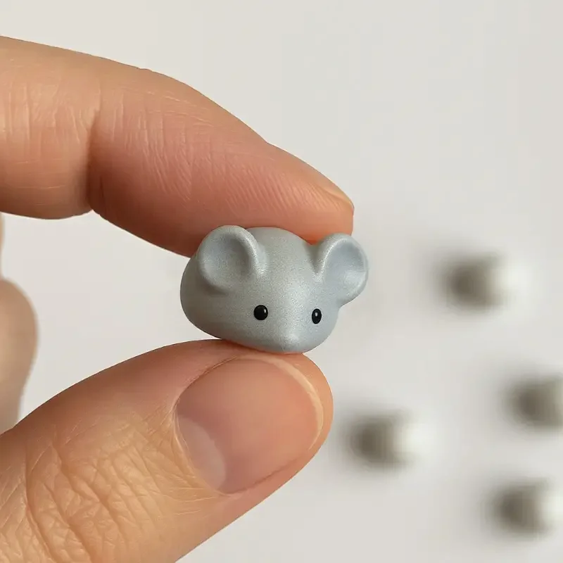 10/20 Pcs Tiny Resin Gray Mouse Miniatures Figurines, Fairy Garden Animals for Moss Micro Landscape DIY Craft Home Ornament