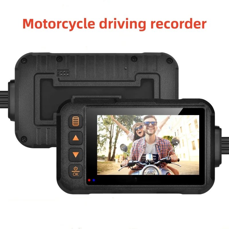 

3 Inch Motorcycle DVR Front and Rear Camera Motorcycle Driving Recorder Recorder Night Vision Box Black Waterproof