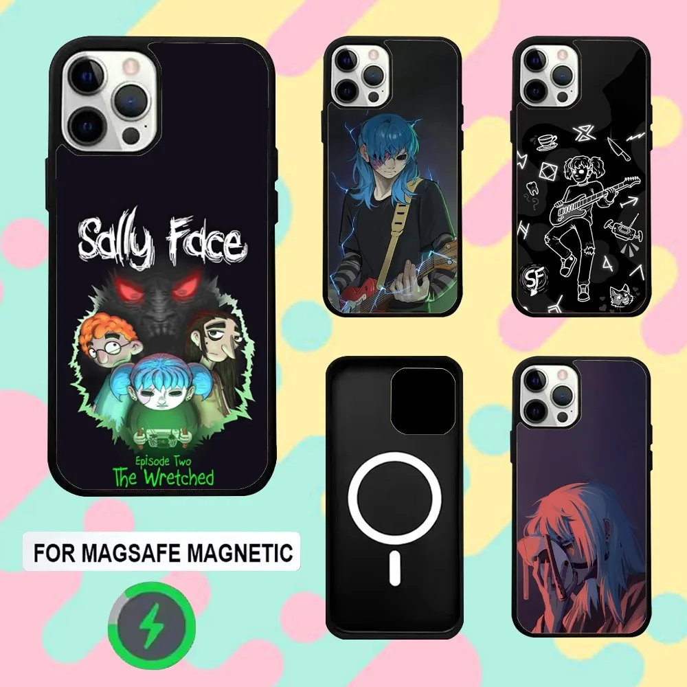 

Game S-Sally Face Phone Case For iPhone 16e,16,15,14,13,12,11,Plus,Pro,Max,Mini Magsafe Magnetic Wireless Charging