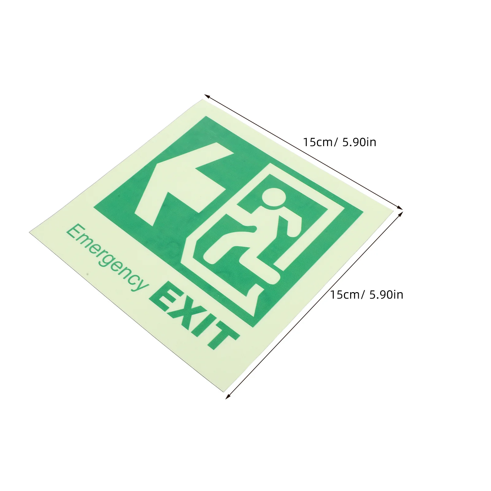 علامة خروج الطوارئ تتوهج في الظلام مضيئة مقاوم للماء دليل أرضية ذاتية اللصق لمراكز السوبر ماركت Cinemas القضبان خروج توهج #6
