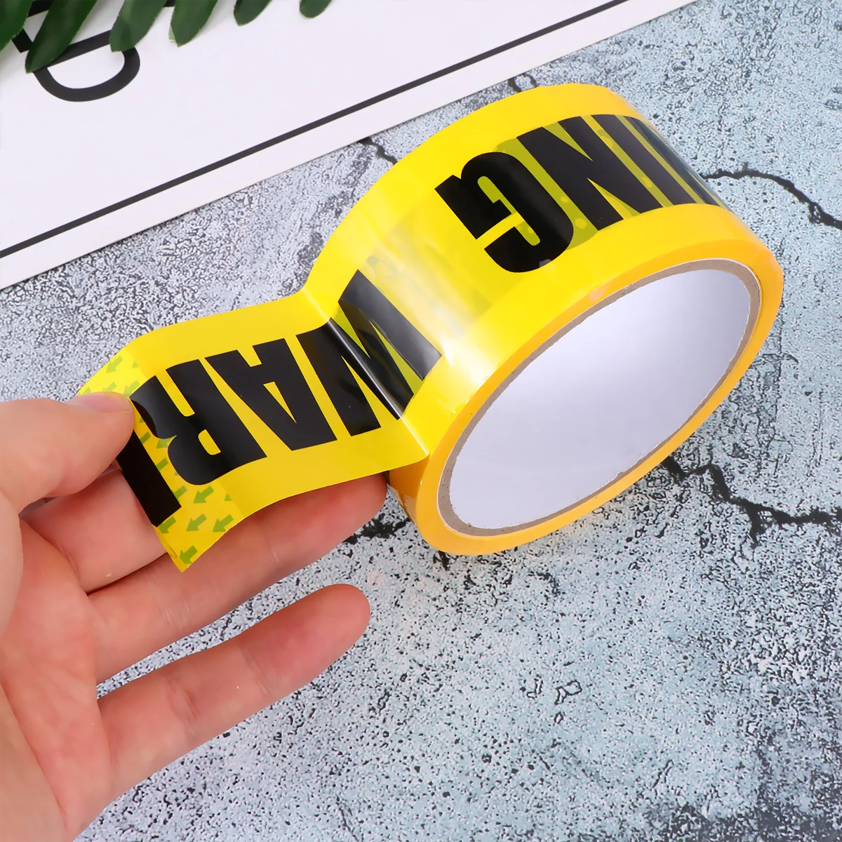 

1 Roll Yellow Warning Tape Self Adhesive Safety Stripes For Construction Sites Walls Floors Pipes Barrier Tape Roll Traffic