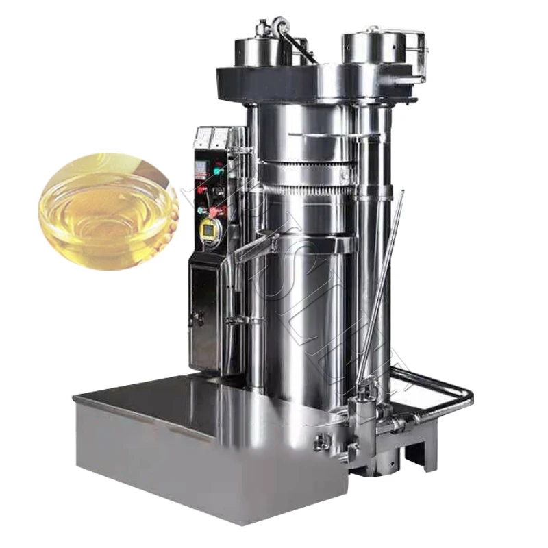 Máquina de prensado de aceite de almendras/prensa de aceite de oliva/máquina de prensado de aceite hidráulico de mantequilla de cacao prensa de aceite de maní