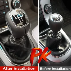Gear Shift Knob For Chevrolet Cruze 2009 - 2015 MT 5/6 Speed Manual Transmission Leather Stick Gearbox Shift Lever Handle