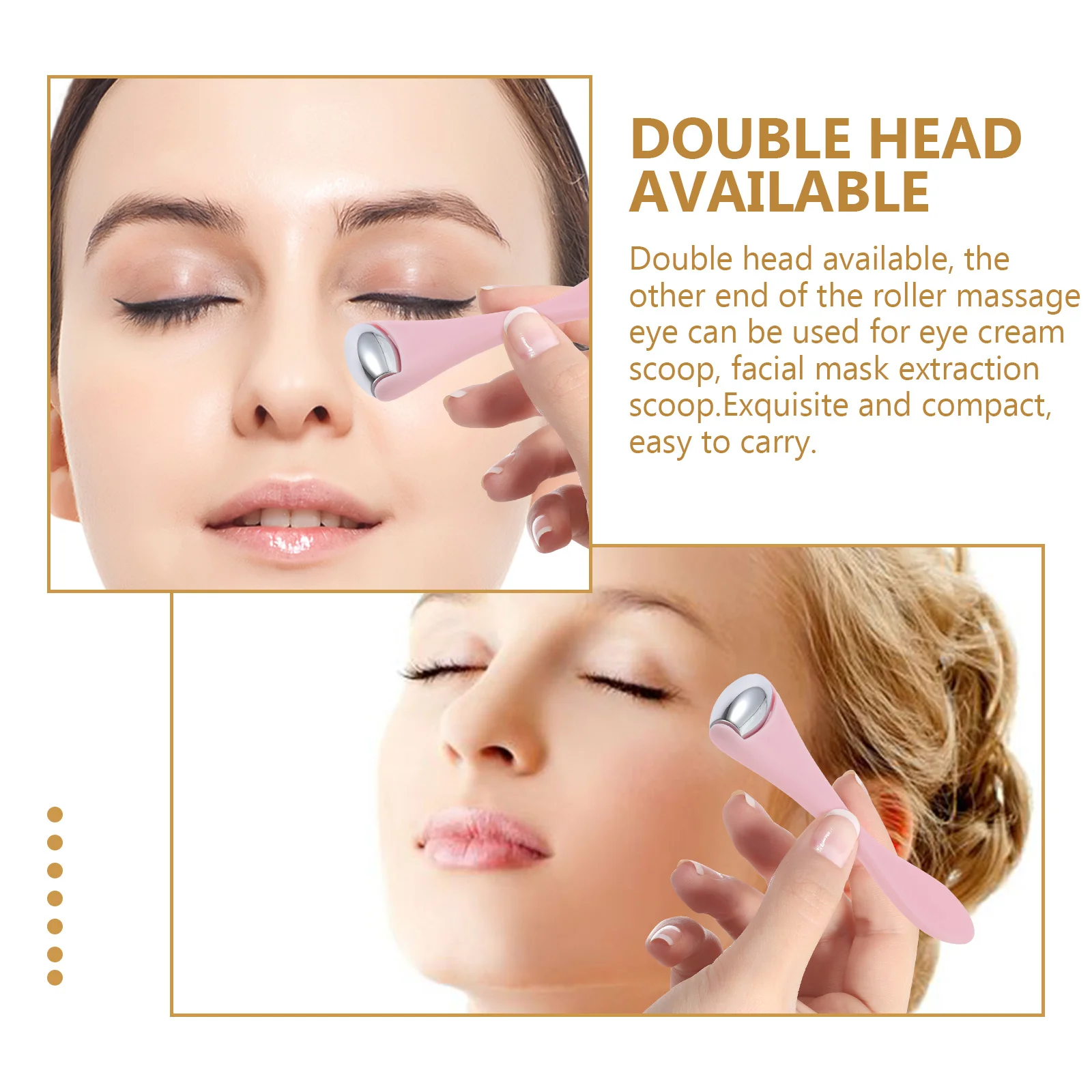 

Massage Roller Cream Applicator Stick Face Massager Rod Tool For Bags Relief Eye Fatigue Reducer Facial Skincare