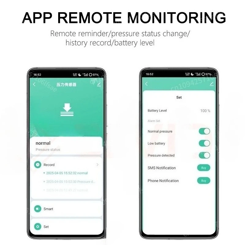 Tuya Zigbee Multifunctional Pressure Sensor Flexible Thin Film Pressure Sensor Smart linkage built-in battery Smart life APP