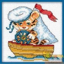 Chinese Cross-Stitch Kits, Embroidery Needlework Sets, Little Tiger, Sailing 19-20, 16CT, 14CT, 18CT, H197, H197