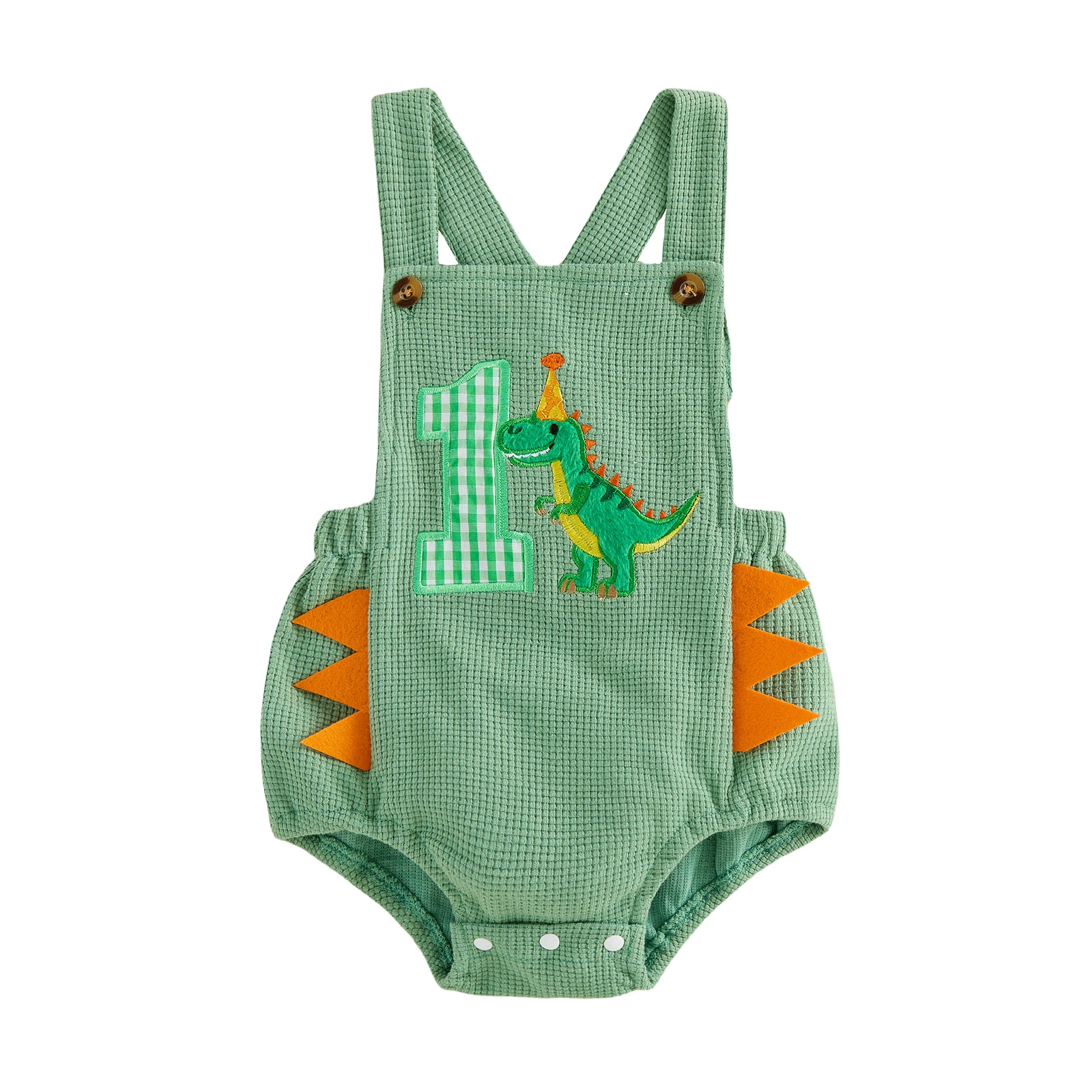 Dinosaur Birthday Baby Overalls 2