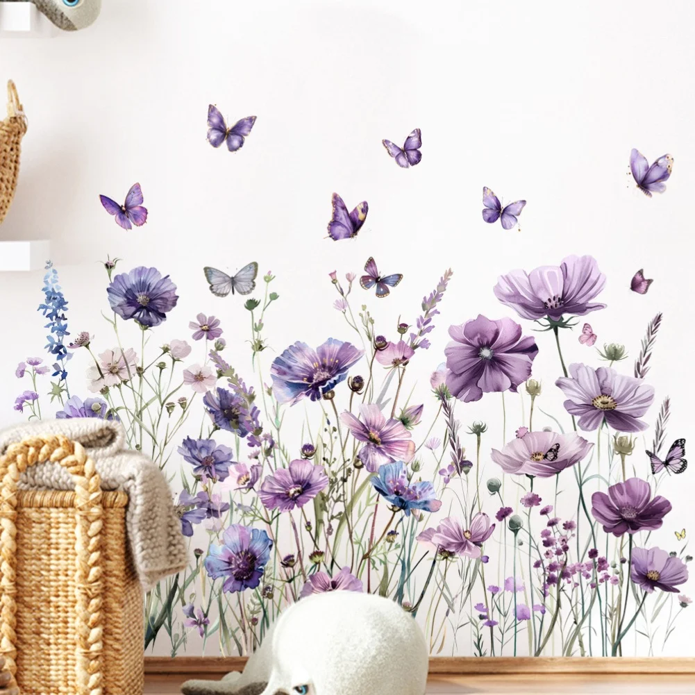 Green Plant Decor Floral Wall Decals For Rental Friendly Updates No Tools Required Vibrant Aesthetic Design As Shown