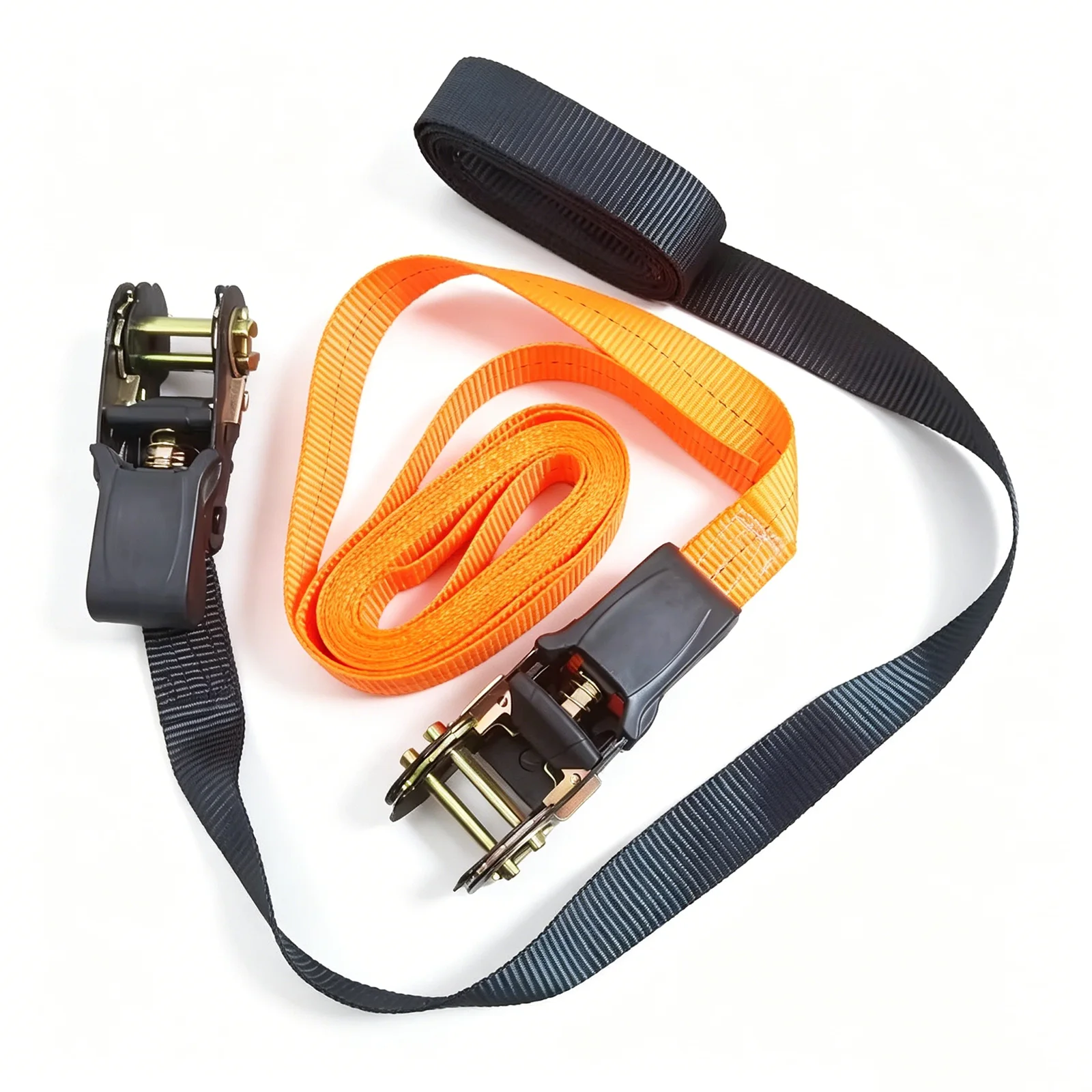Ratchet Straps Lashing Ties, Tension Hard Straps 3m x 2.5cm polyester black Motorcycle luggage strap RV accessories straps