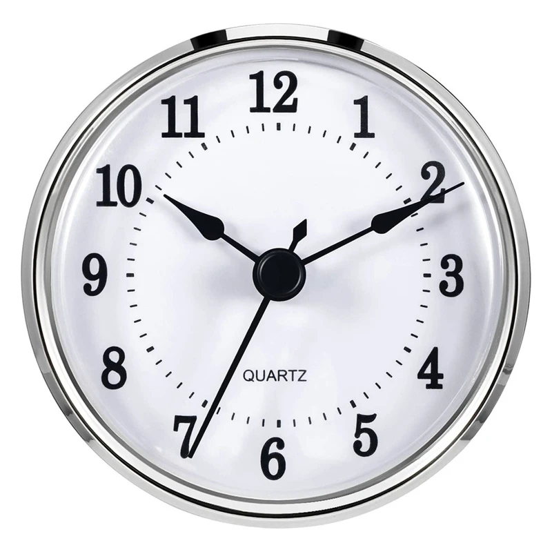 Classic Clock Craft Insert Clocks Movement Quartz Diameter 80mm Number for Home DIY Crafts Multifunctional Installation Part
