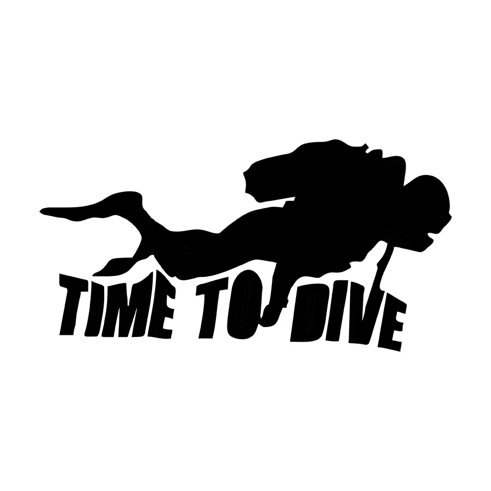 MIGNATIS - Time To Dive And Diver Label Sticker Adhesive Mural Art Decal For Car Window Loptop Decoration Vinyl Stickers waterpr