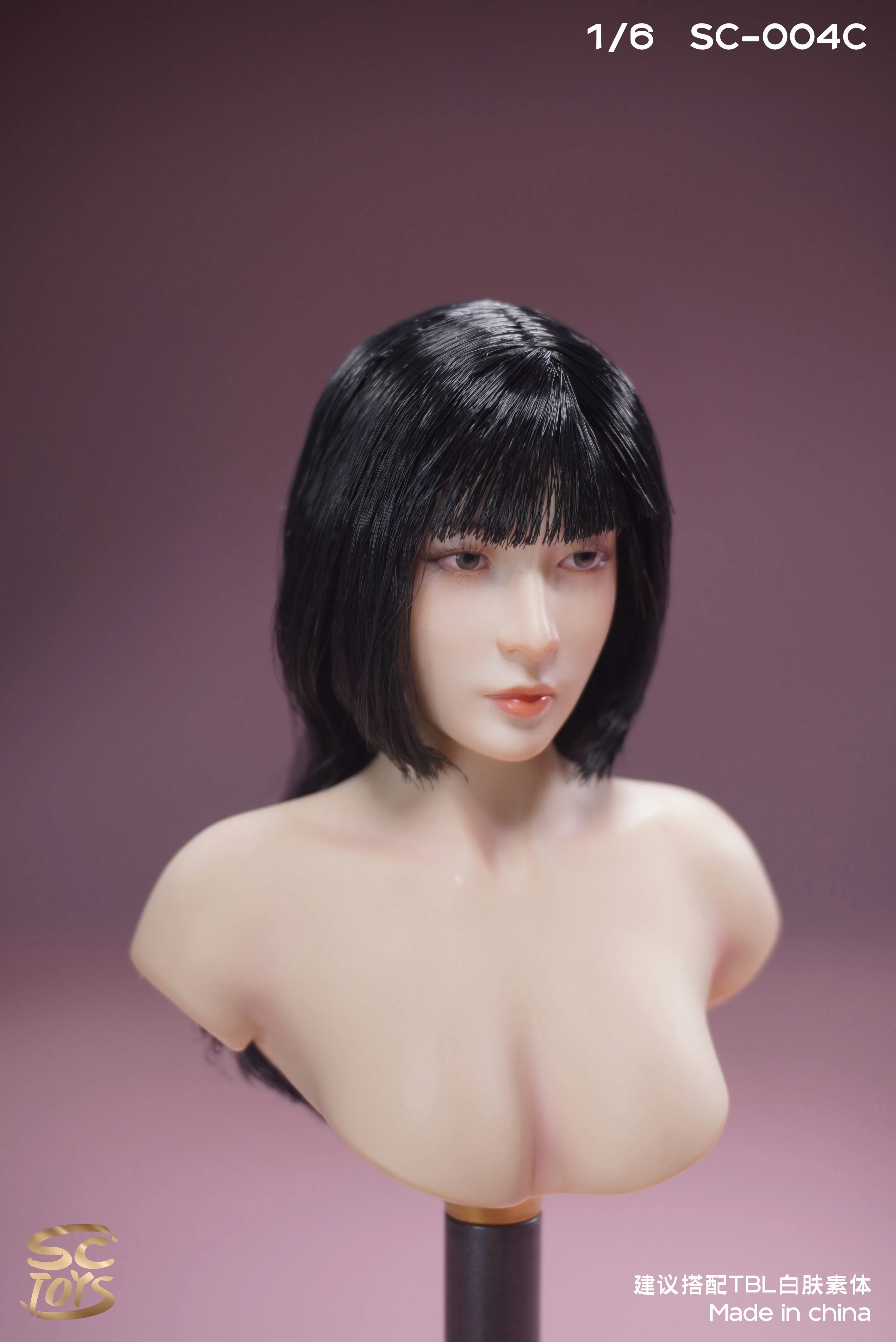 SCtoys YouXi 머리 조각 아시안 뷰티 헤드 조각, 12 인치 TBL 군인 창백한 액션 피규어 바디, SC004 1/6 체중계