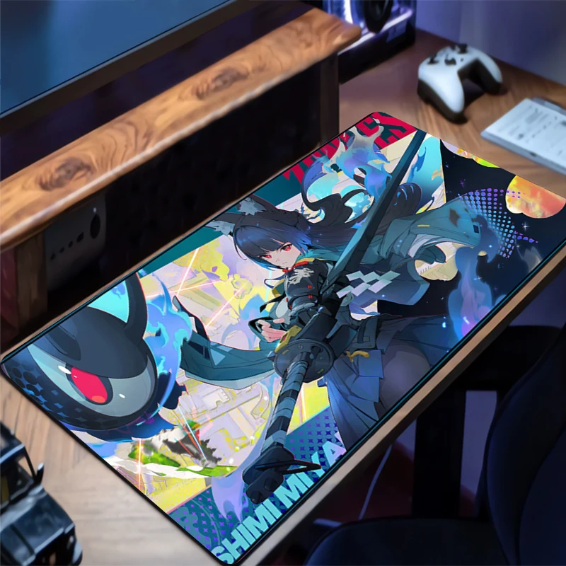 Gaming-Mauspad, Zenless Zone Zero Hoshimi Miyabi, Zubehör, Büro-Gamer-Schreibtischunterlage, rutschfeste Bodenmatte, großer PC-Teppich, Mauspad