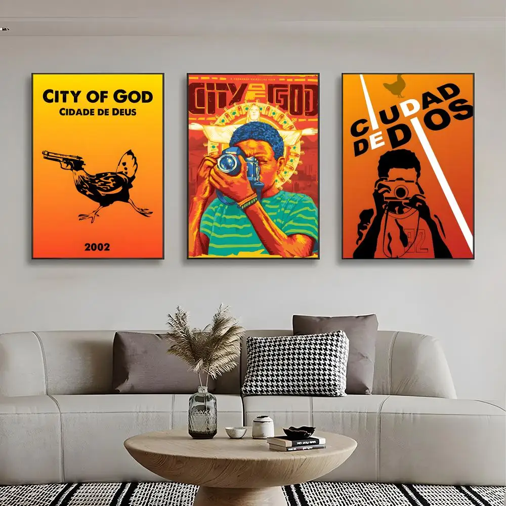 Stylish Casual Violent Raw C-City Of God Poster High-definition stickers ideal gifts for living rooms hallways