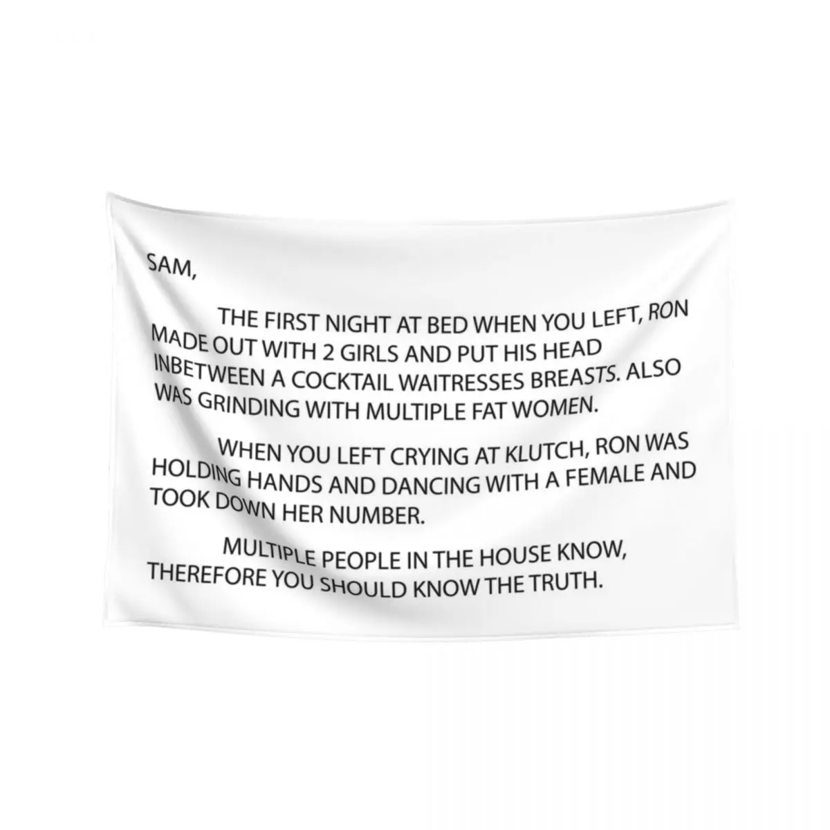 

Anonymous Letter to Sammi Tapestry Things To The Room Room Decor Bathroom Decor Tapestry