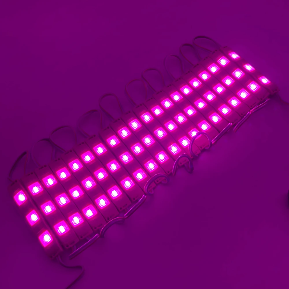 20 piezas-módulos led superbrillantes DC12V, resistentes al agua, 5730, 3LED, moldeo por inyección, iluminación led, Blanco/rojo/verde/azul/amarillo/rosa/cálido