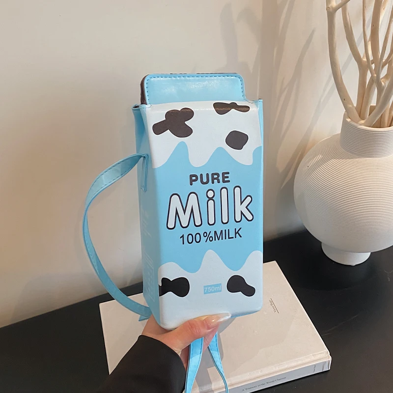 

Модная сумка-кроссбоди для молодых девушек в форме милого молочного пакета, креативная сумочка для женщин, новинка 2026 года, маленькая сумочка для телефона