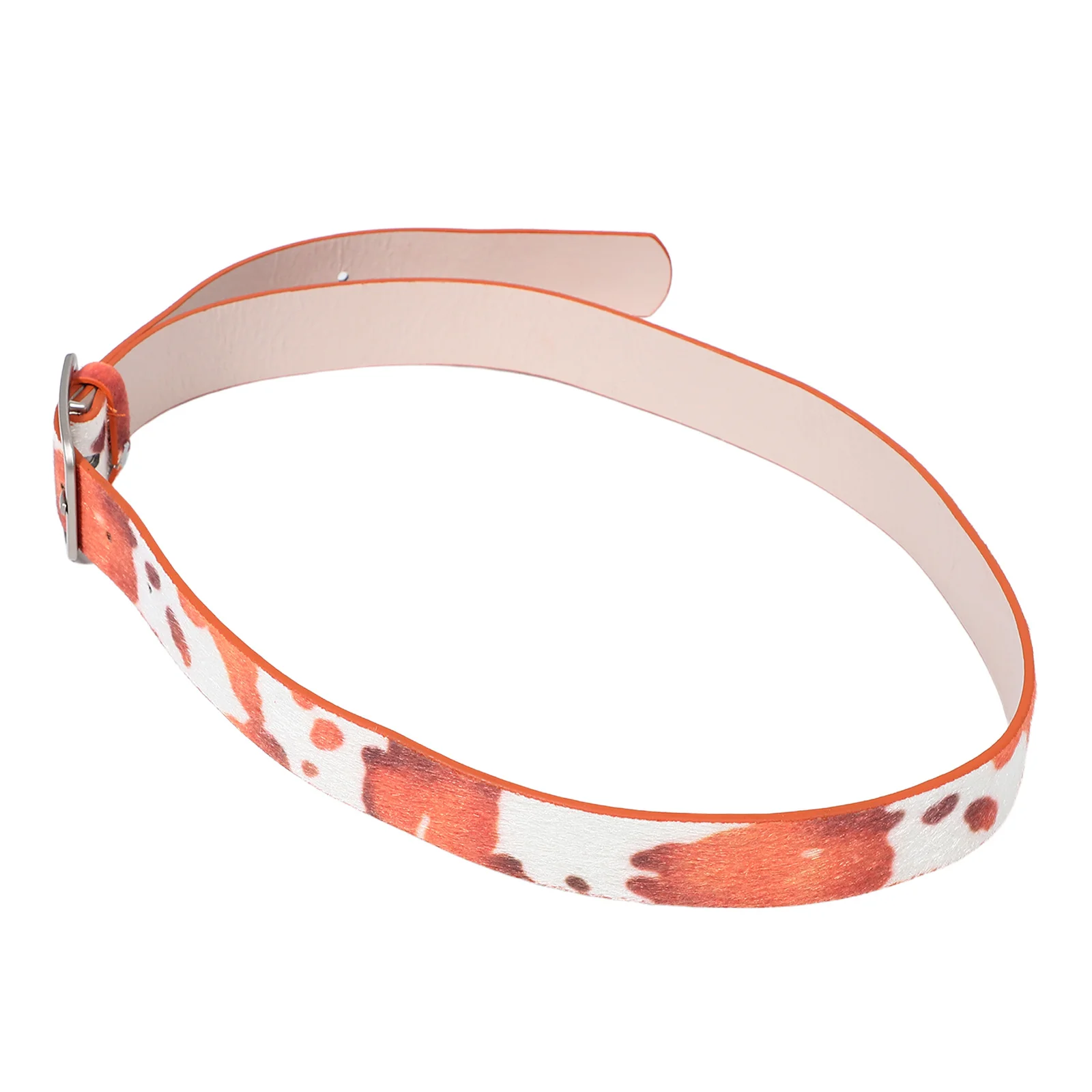 

Cow Pattern Waist Belt PU Soft Skinny Adjustable Buckle Print Waistband for Jeans Dress Cowprint Belt