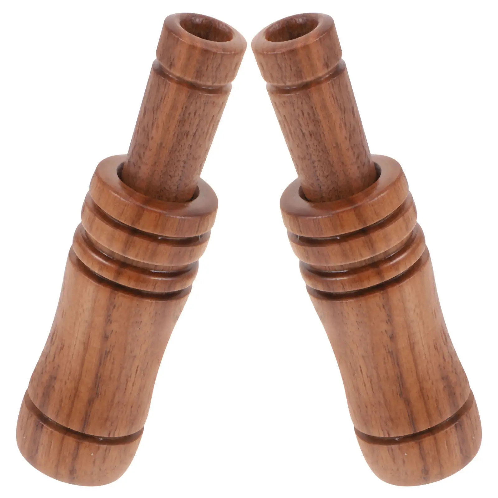 2Pcs Authentic Natural Wooden Goose Duck Call Outdoor Survival Whistles Wildlife Bird Call Hunting Signal Goose Mimic Whistle