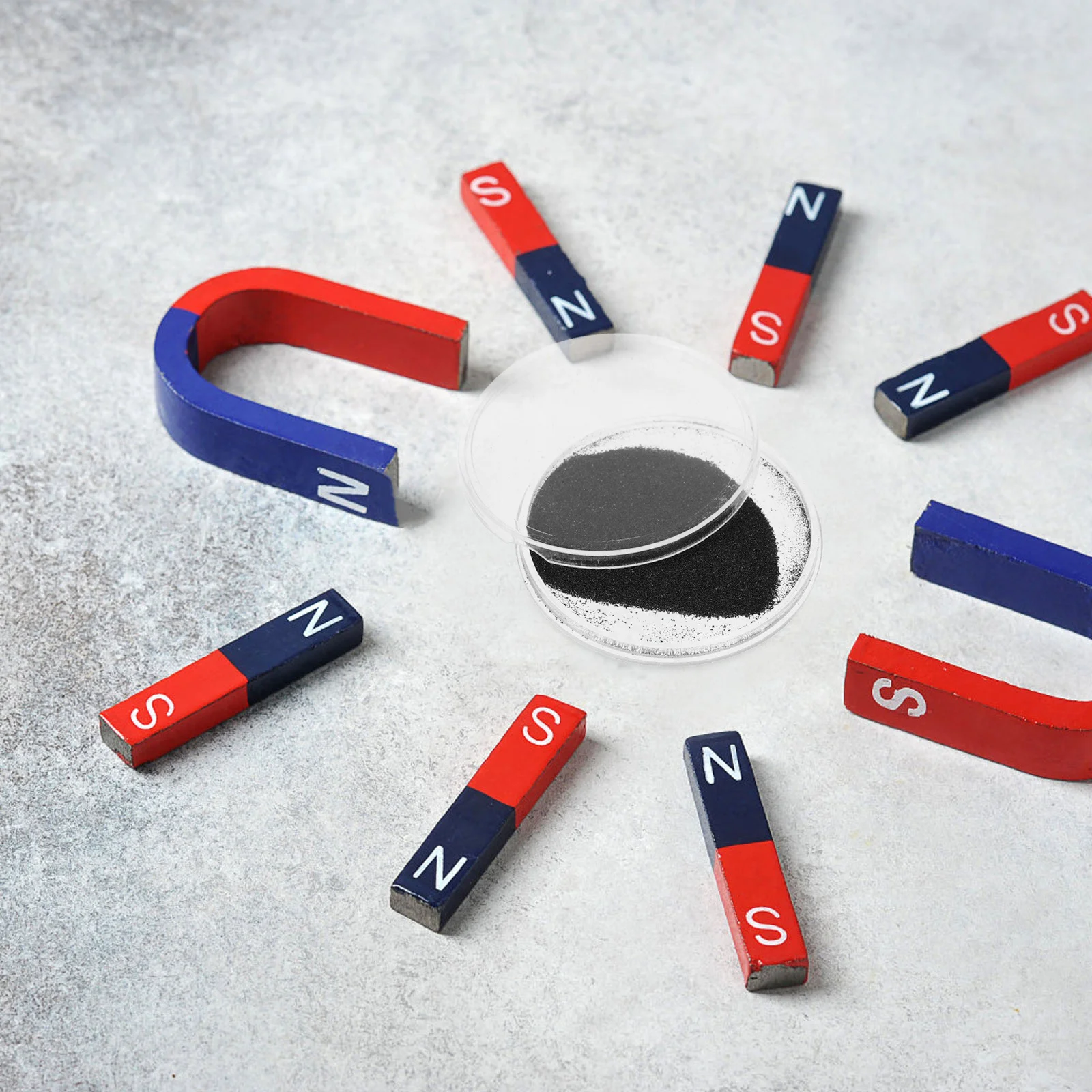 Kit de Experimentos de Física con Polvo de Hierro Magnético, 5 Piezas, para la Enseñanza de Ciencias en el Aula, Demostraciones, Educación y Proyectos Escolares