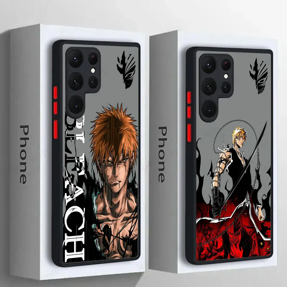 

Bleach Anime Ichigo Kurosaki S25 Ultra Case For Samsung Galaxy S25 S24 S23 S21 S20 FE S22 Plus 5G Note20 Ultra Matte Phone Cover