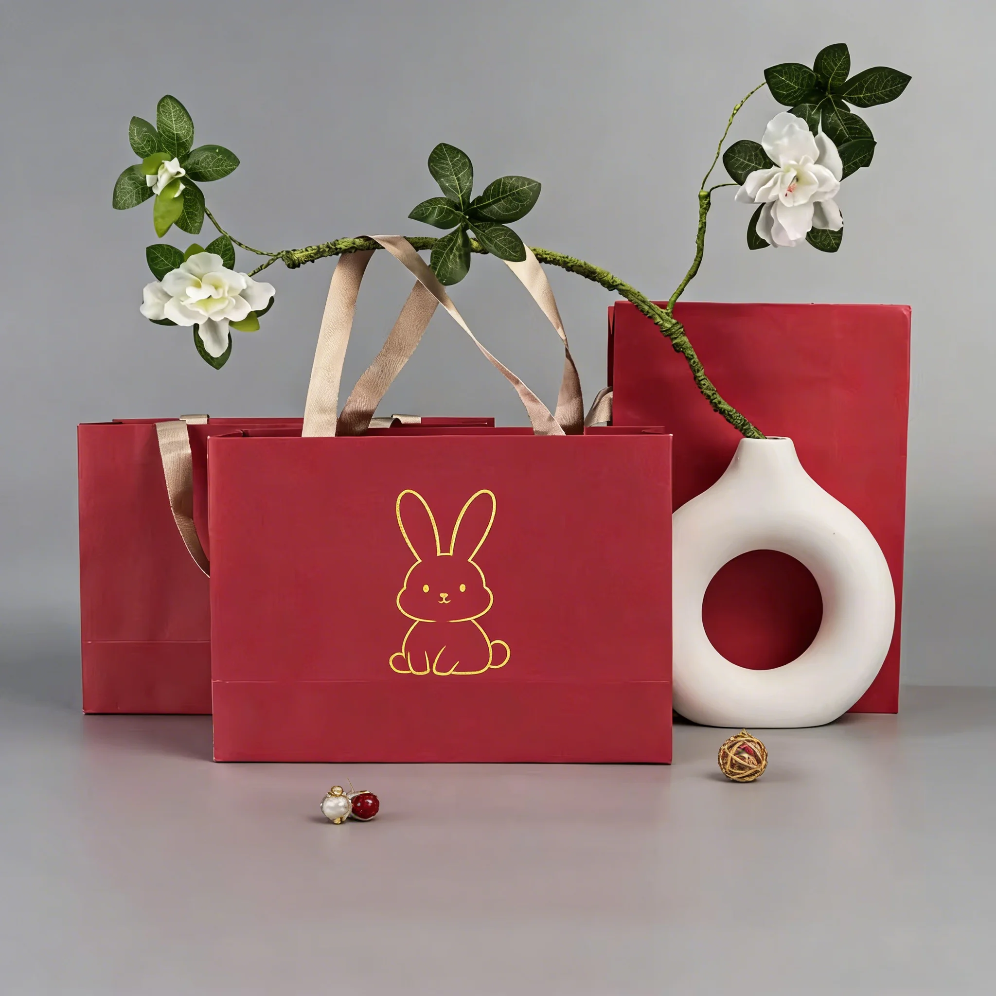 

Элегантная бумажная сумка-тоут с ручкой цвета шампань для ювелирных изделий, одежды, покупок, хранения, цветов, свадебных подарков, с возможностью нанесения логотипа