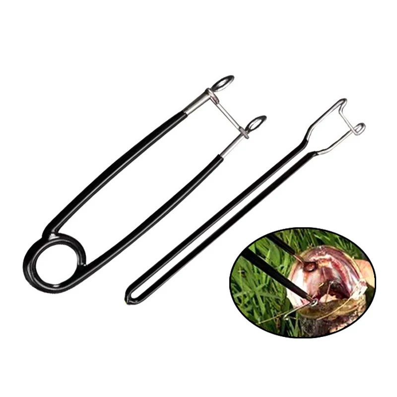 2Pcs/Set Fish Mouth Opener +Jaw Spreader Carp Trout Bass Lock Hook Remove Tackle