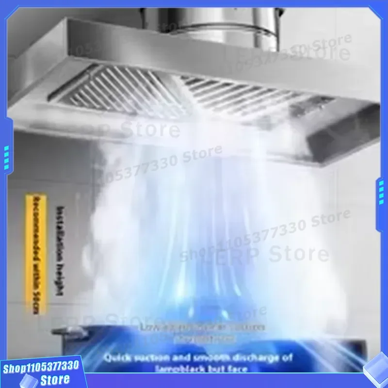 21m3min High Suction Electric Stainless Steel Kitchen Ventilation Fan Mini Range Hood for Hotel Island Type Exhaust System