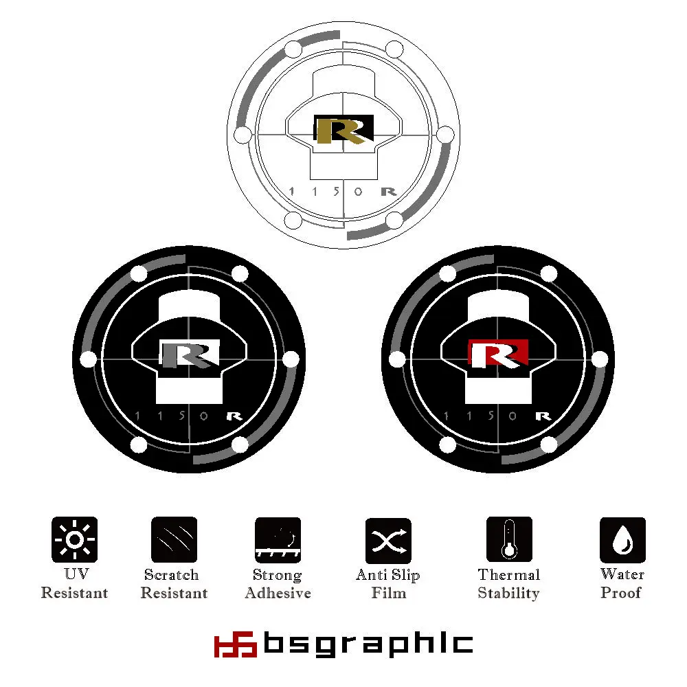 Fuel cap anti slip sticker declas protection for Fuel cap protection for BMW R1150R R 1150 R  2000 2001 2002 2003 2004 2005 2006