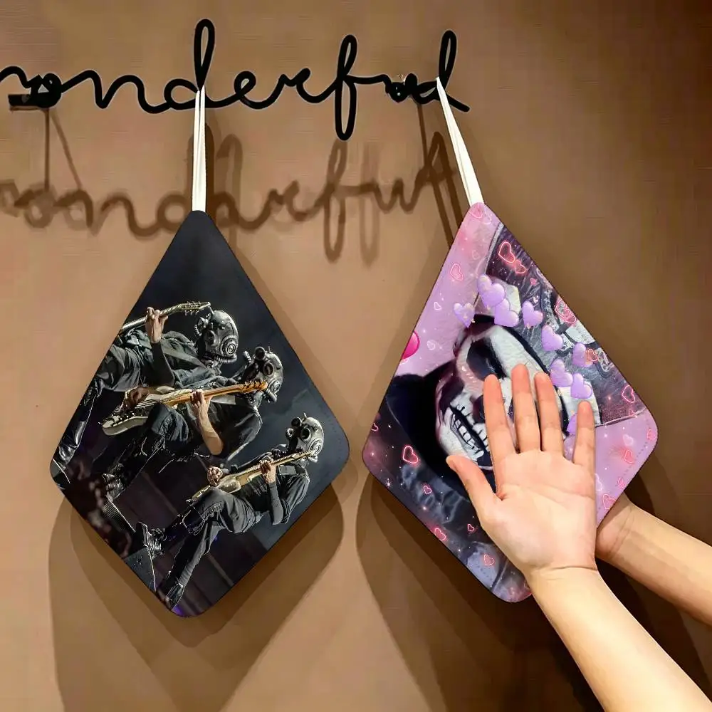 Ghost Rock Band Polyester Cotton Hanging Hand Towel, Super Absorbent Hand Wiping Towel for Daily Household Use